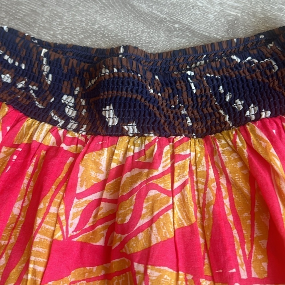 Anthropologie Vanessa Virginia mixed patterned pull on boho alone skirt medium - Picture 5 of 8